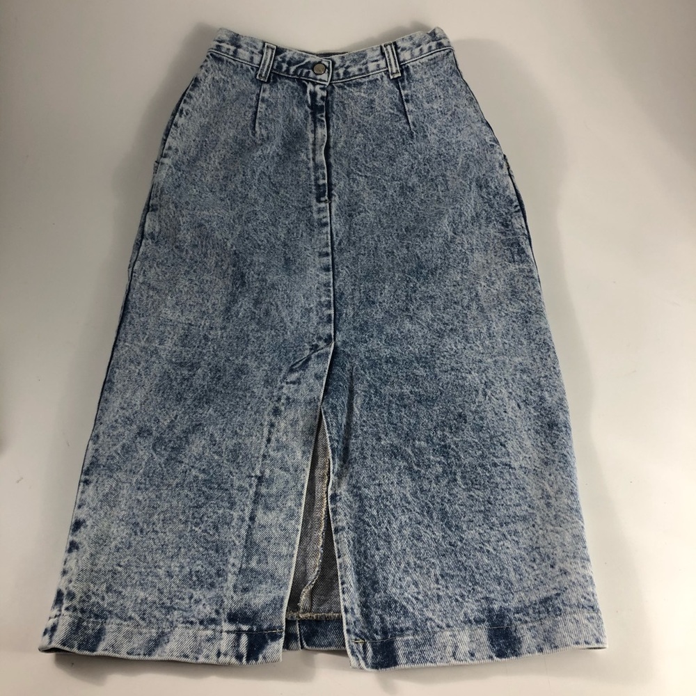 Vtg Stuffed Shirt jean skirt high waist western